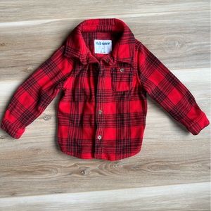 2T Old Navy Buffalo Check fleece shirt